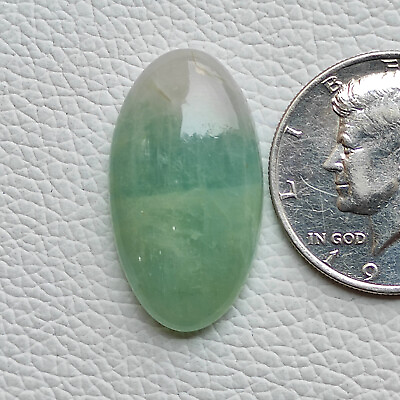 #ad Oval shape 45ct Natural green aquamarine cabochon gemstone for jewelry R11313 $6.38