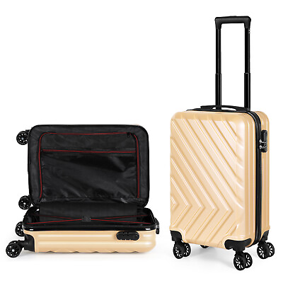 #ad 20quot; Luggage Carry On Travel Suitcase w Spinner Wheels TSA Lock Hardside Durable $29.15