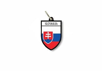 #ad keychain key chain ring flag national souvenir shield slovakia $5.39