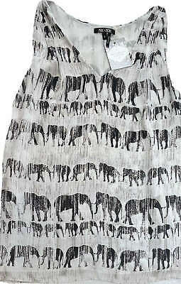 #ad Nic amp; ZoeLadies S Animal Cream Brown elephant print lined Mob Wives $25.60
