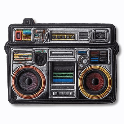 #ad #ad Boom Box Patch Iron On Applique Retro Radio Hip Hop Cassette Tape Music Badge $4.87
