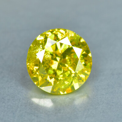 #ad 0.35Ct Brilliant Round Cut Golden Yellow Diamond Fancy Loose Diamond $105.99