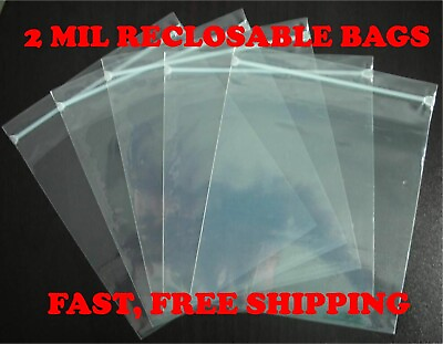 #ad 12quot; x 15quot; ZIP SEAL BAGS CLEAR 2 MIL PLASTIC RECLOSABLE LOCK MINI BAGGIES PCS $278.64