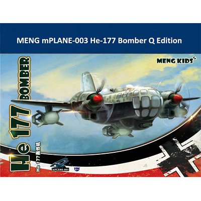 #ad MENG Kids mPLANE 003 He 177 Bomber Q Edition Assembly Model Kit $22.00