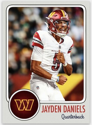 #ad Jayden Daniels Custom Washington Commanders Football Card Limited Edition $4.00