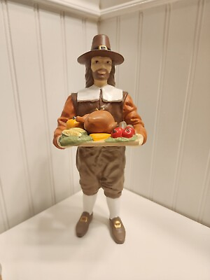 #ad Vintage Pilgrim Thanksgiving Decor Turkey Feast $55.00