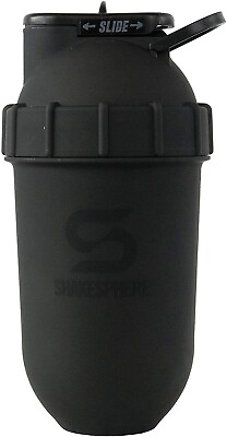 #ad ShakeSphere Tumbler Protein Shaker Bottle 24oz Capsule Shape Mixing Matte Black $12.50