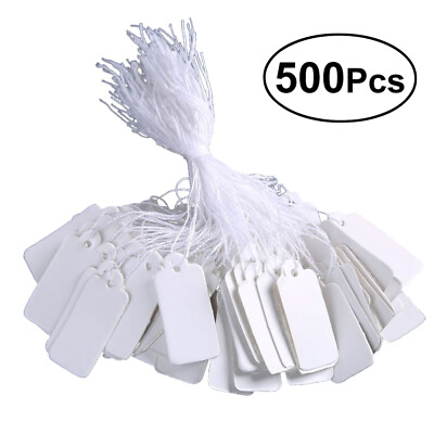 #ad 500PCS Wedding Favor Tags Key Tags With Labels Display Tags With String $10.44