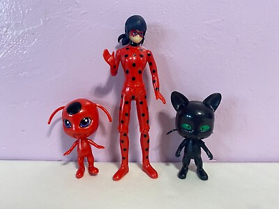 #ad Miraculous light up chest Ladybug Girl Action Figure 2 Kwami D3 $10.67