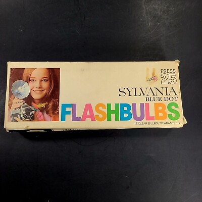 #ad Sylvania Blue Dot Flashbulbs Press 25 12 Pack Missing 3 $8.97