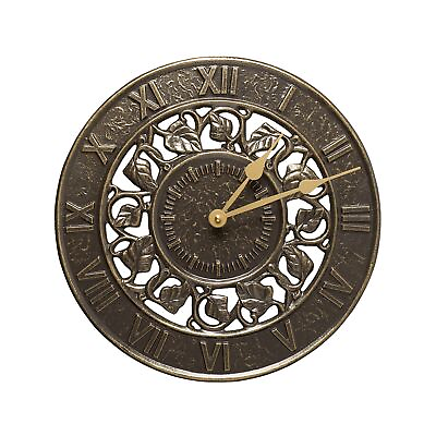 #ad Whitehall Products Ivy Silhouette Clock French Bronze $84.73