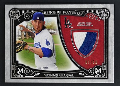 #ad 2016 Topps Museum Collection #MMPR YG Yasmani Grandal 7 50 Meaningful Material $16.95