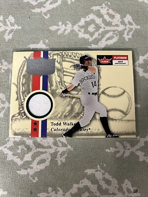 #ad 2001 Fleer Baseball Platinum 20th Anniversary National Patch Time Todd Walker $4.99