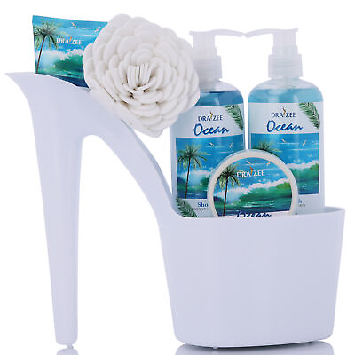 Draizee Heel Shoe Spa Gift Set – Clean Ocean Scented Bath Essentials Gift Basket $29.99