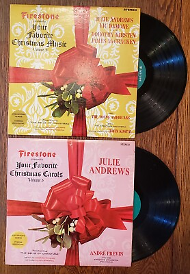 #ad 2 JULIE ANDREWS Christmas LPs: Firestone Vol. 4 amp; 5 Favorite Christmas Music $25.00