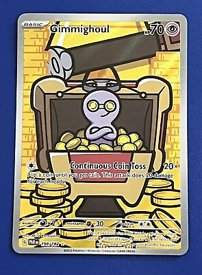 #ad Pokémon TCG Gimmighoul Paradox Rift 198 182 Holo Illustration Rare NM $6.99