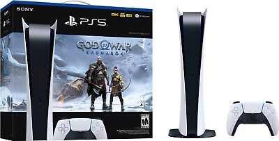 #ad Sony PlayStation 5 Digital Edition God of War Ragnarök DISK FREE CONSOLE $300.00