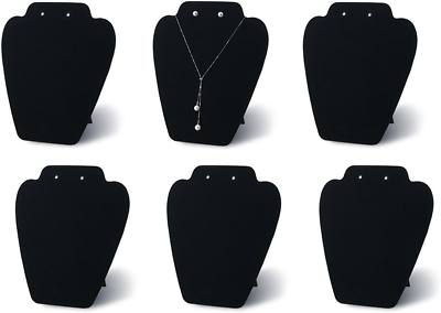 #ad 7TH VELVET 6 Pieces Black Velvet Necklace Display Jewelry Display for Selling 7 $17.56