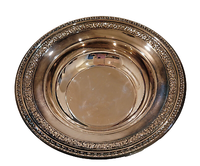 #ad Vintage quot;Reed and Bartonquot; Classic Rose 6quot; Sterling Plated Candy Dish Bowl 1201 $19.99