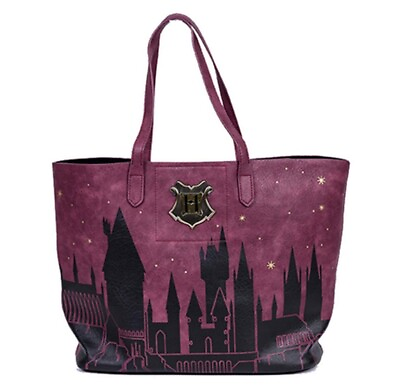 #ad Exclusive Harry Potter Hogwarts Burgundy Tote $40.00
