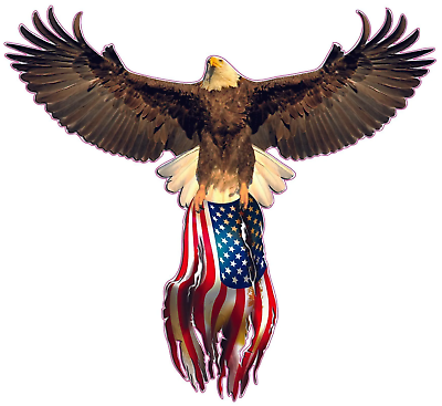 #ad America Strong American Flag Bald Eagle decal $25.95