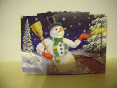 #ad 2 SNOWMAN BOXCO GIFT BOXES FOR FILLING WITH GIFT ITEMS NOS $1.70