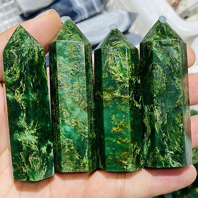 #ad 70g Natural Emerald Quartz Crystal Obelisk Wand Tower Point Healing Reiki 1pc $11.03