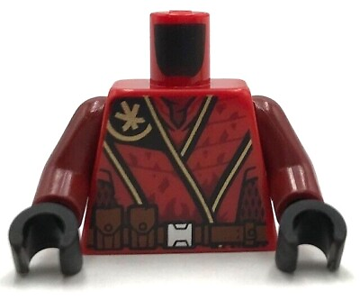 #ad Lego New Red Minifig Torso Tunic Gold Ninjago Logogram #x27;K#x27; Dark Red Mesh Piece $1.99