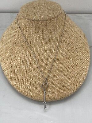 #ad Karizia Spa Skeleton Key to Heart Love Sterling Silver Necklace Best Gift KA1772 $42.49