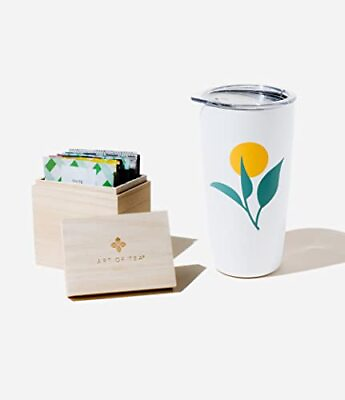 #ad Tea Gift Sets 16oz Leaf Tumbler and 8 Count Tea Box Travel Bundle $73.64