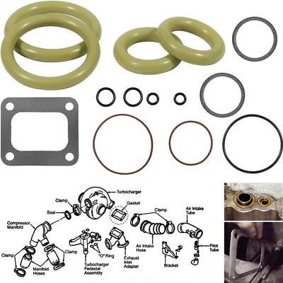#ad 72468 Turbo Mounting Gasket Set Turbo Pedestal O Ring Seal Gaskets for Ford 7.3 $18.49