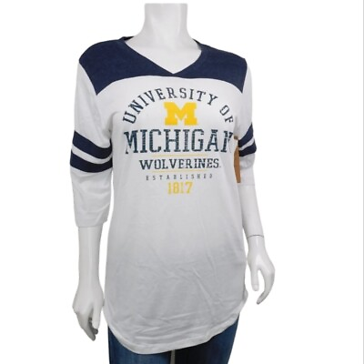 #ad University Of Michigan Wolverines Blue 84 Tunic T Shirt L NWT EE $24.95