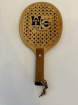 #ad Paddle Ball Vintage World Champion Official Equipment Wood Paddle $22.94