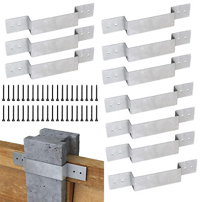 #ad 10pcs Fence Post Brackets Heavy Duty Fence Post Repair Kit Universal Holder $47.04