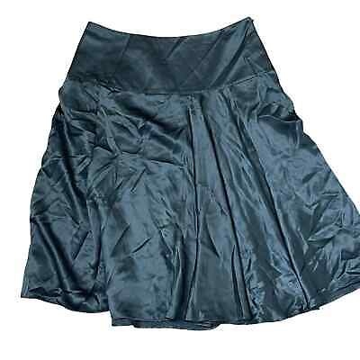 #ad The Limited A Line Silk Flowy Mini Skirt Waist Band Side Zip Size 4 Women $15.99