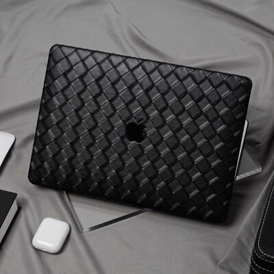 #ad Wide Black Woven PU Leather Shell Case Cover For Apple MacBook Air MacBook Pro $29.99