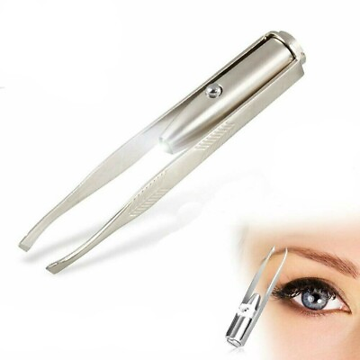 #ad #ad New Portable Tweezer With LED Light Hair Removal Eyebrow Beauty Make Up Tool $3.45