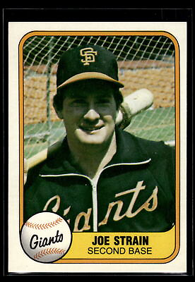 #ad 1981 Fleer Baseball #458 Joe Strain quot;Set Breakquot; Mint San Francisco Giants $1.99