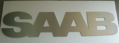 Saab Brushed Aluminum Lettering 4 Feet Wide Garage Sign Gift Large $109.99