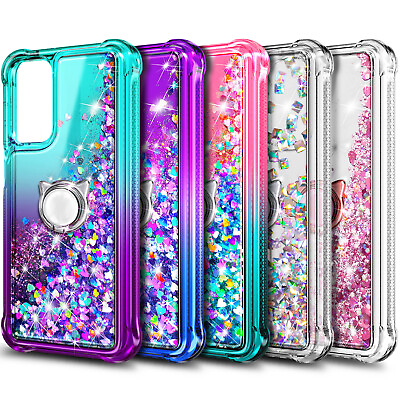 #ad For Samsung Galaxy A15 5G Bling Glitter Phone Case w Tempered Glass amp; Lanyard $9.98
