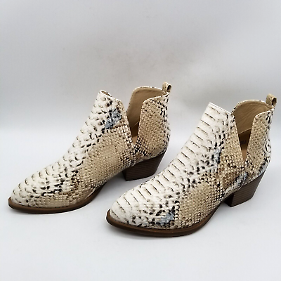#ad CL Chinese Laundry Women Snake Faux Leather Cherish Cut Out Ankle Bootie 7 $29.74