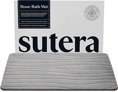 SUTERA Stone Bath Mat Diatomaceous Earth Shower Mat Non Slip Super Absorbent $39.95
