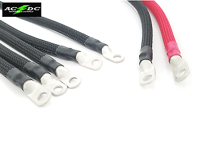 #ad # 2 Awg HD Golf Cart Battery Cable 7 Pc BRAIDED Kit CLUB CAR DS IQ U.S.A MADE $65.72
