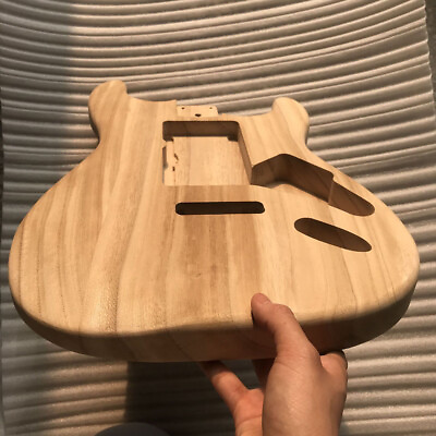 #ad Unfinished Polished Maple Wood Guitar Barrel Body for Strat ST Electric Guitar $36.65