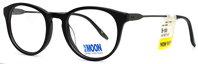 #ad BLUE MOON BM6006 BK Black Mens Round Full Rim Eyeglasses 49 20 145 B:42 $39.99