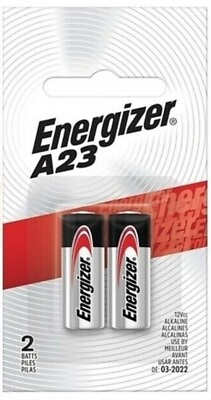 #ad Energizer A23 Battery 12Volt 23AE 21 23 GP23 23A 23GA MN21 2 Pack Sealed $5.49