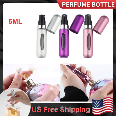 #ad #ad Travel Portable Mini Refillable Perfume Atomizer Bottle Scent Pump Spray 5ml US $3.69