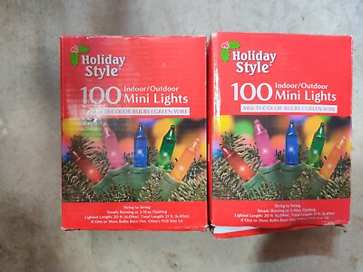 #ad Holiday Style 100 Mini Lights Multicolor 2 Boxes $22.95