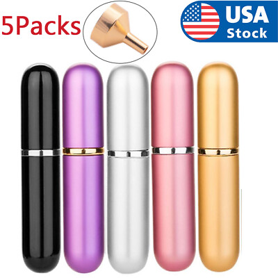 5Packs 6ml Travel Refillable Perfume Atomizer Bottle for Spray Scent Pump Case $9.71