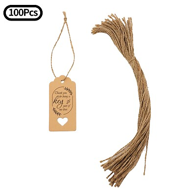 #ad 100Pcs Gift Card Tags Odorless Hanging Tag Bridal Showers Paper Hang DIY Party $10.22